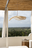 Rattanowy Klosz Do Lampy Wiszącej w Stylu Boho Naturalna CHAPEAU BAYU015N-L-75x20 BAZAR BIZAR
